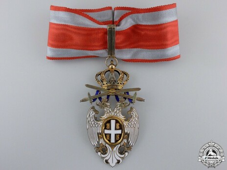 Order of the White Eagle, Type II, Military Division, III Class Obverse
