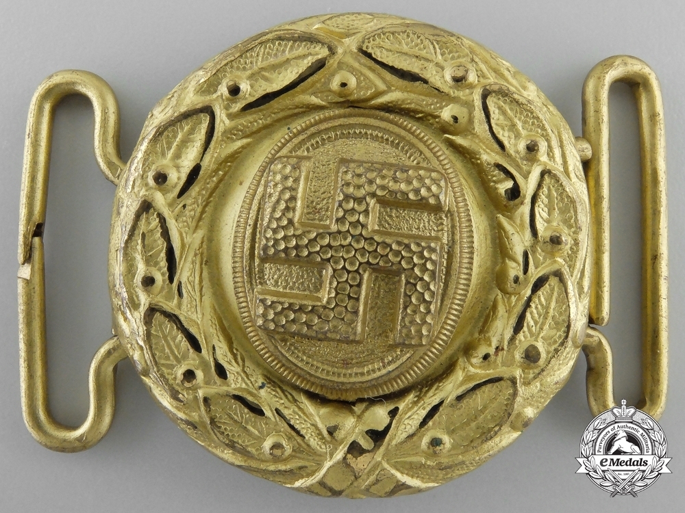 Hj officer pre 1933 belt buckle gold obverse