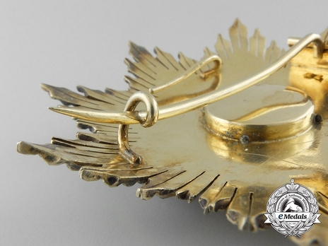 3rd Class Breast Star (white distinction) (1900) Reverse