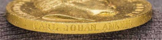 Medal Ingenio et Arti in Gold, Type II (with crown) 