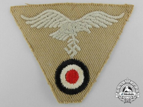 Afrikakorps Luftwaffe One-Piece Cloth Cap Eagle Insignia Obverse