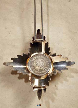 Albert Order, Type II, Civil Division, I Class Commander Breast Star (in gold) Reverse