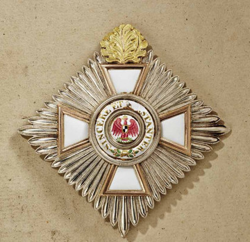 Order of the Red Eagle, Type IV, Civil Division, II Class Breast Star (with oak leaves) Obverse