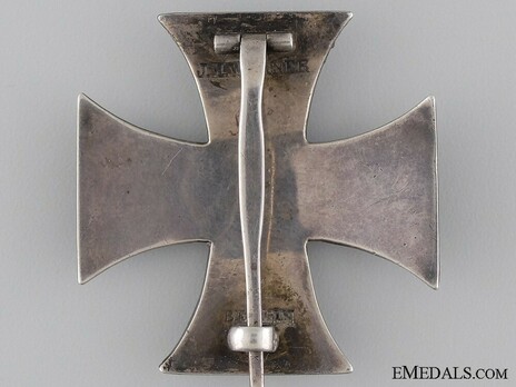 Iron Cross 1914, I Class Cross, by J. H. Werner Reverse