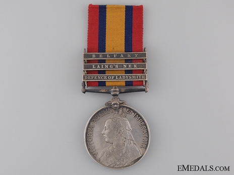 Silver Medal (minted without date, with 3 clasps) Obverse