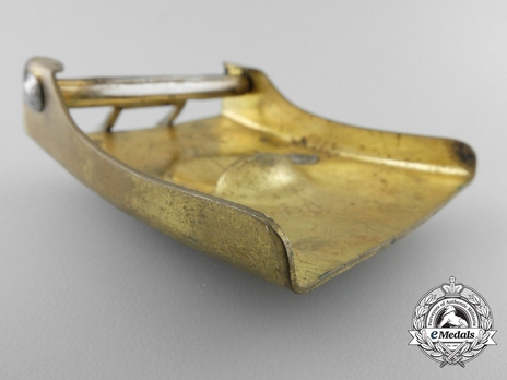 SA Enlisted Ranks Belt Buckle (with sunwheel swastika) (brass/silvered zinc version) Reverse