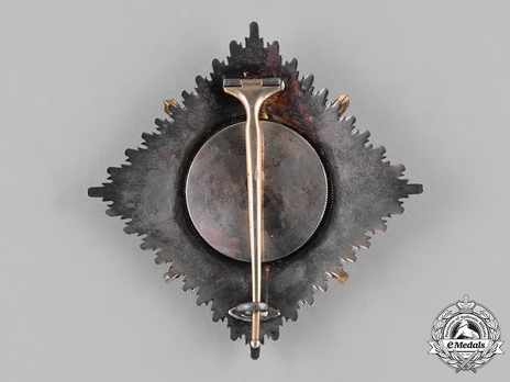Order of the Crown, Military Division, Type II, II Class Breast Star (in silver gilt) Reverse