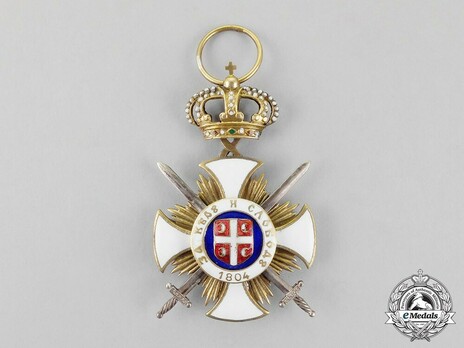 Order of the Star of Karageorg, Military Division, IV Class Obverse