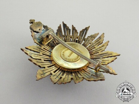 Grand Cross Breast Star (1918-1962) Reverse