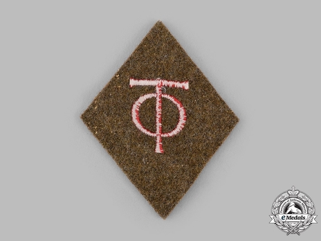 Organisation Todt Arbeiter Collar Tabs Reverse