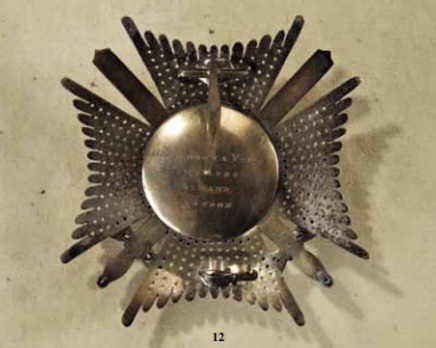 Royal Guelphic Order, Commander Breast Star with Swords (in silver gilt) Reverse