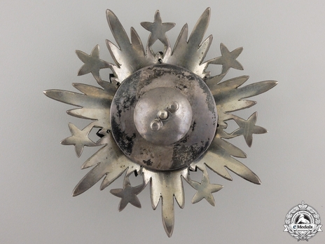 Order of the Lion and Sun, Type III, II Class Breast Star (with couchant lion, with stars) Reverse