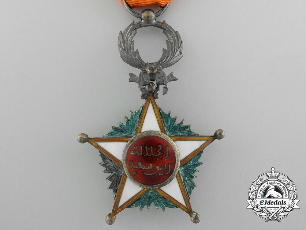 Insigne Officier Ordre De L'Ouissam Alaouite Du Maroc - Décoration En Argent 800 Avec émaux, Occasion Originale