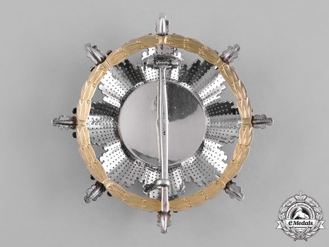 Order of the Iron Crown,Type III, Military Division, I Class Breast Star Reverse