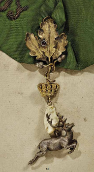 Order of the White Deer of St. Hubertus, I Class Knight Decoration Obverse