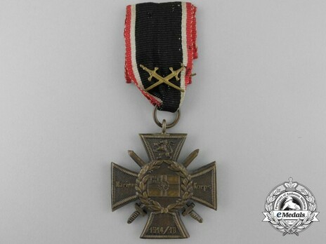 Commemorative Honour Cross of the Navy Corps, Flanders (with unofficial swords) Obverse