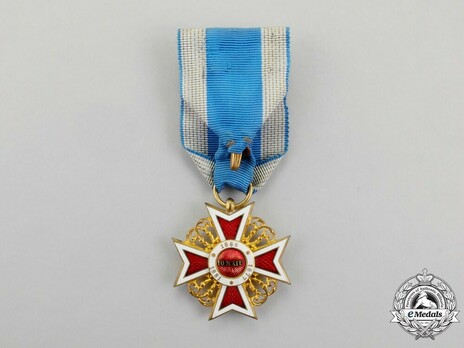 Order of the Romanian Crown, Type I, Civil Division, Knight's Cross Reverse