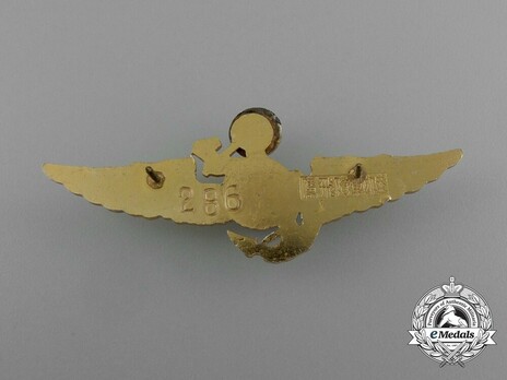 Republic of Taiwan Marine Corps Light Aviation Pilot Badge Reverse