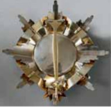 Order of the Red Eagle, Type V, Civil Division, I Class Breast Star (with enamelled ribbon) Reverse