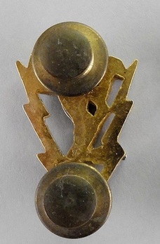 Royal Canadian Corps of Signals Officers Collar Badge Reverse