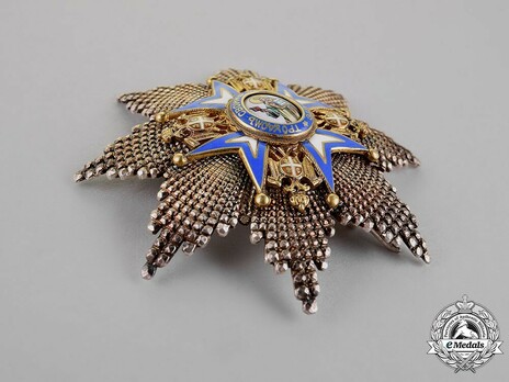 Order of Saint Sava, Type III, II Class Breast Star Obverse