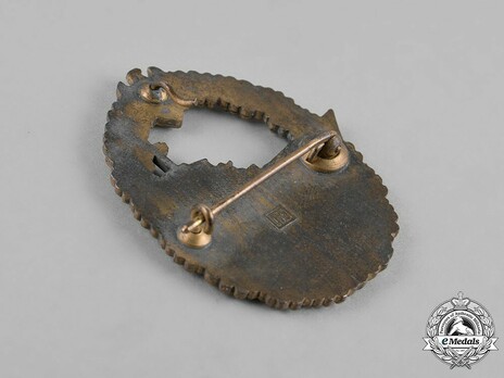 Destroyer War Badge, by J. Feix Reverse