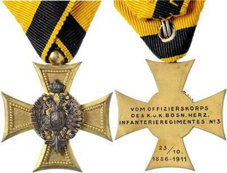 Military Long Service Decoration, Type III, III Class for Officers (for 25 years with silver eagle)