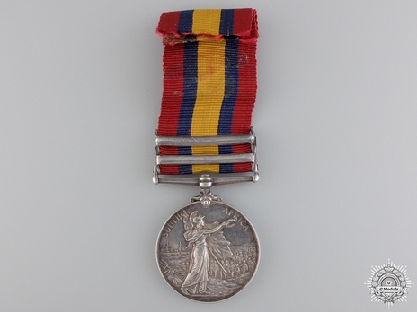 Silver Medal (with date removed, with "BELFAST" and "LAING'S NEK" clasps) Reverse