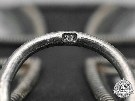 Iron Cross II Class, by Schenkl (Type 2 frame, "27") Maker Mark