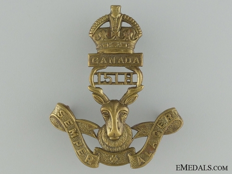 15th Alberta Light Horse Other Ranks Cap Badge Obverse 