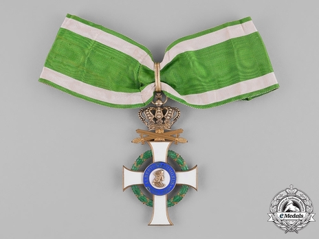 Albert Order, Type II, Military Division, I Class Commander (swords on ring) Obverse