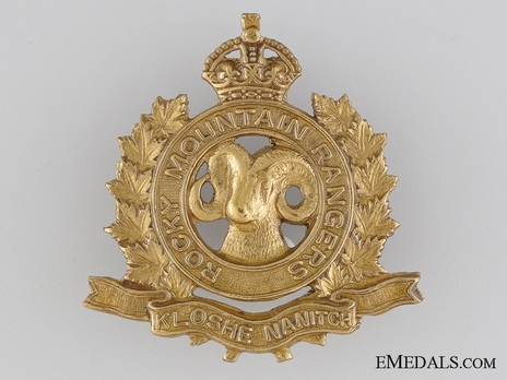 Rocky Mountain Rangers Other Ranks Cap Badge Obverse