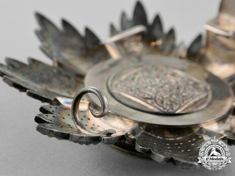 Order of the Brilliant Star of Zanzibar, Type VI, II Class Officer Breast Star Reverse Detail