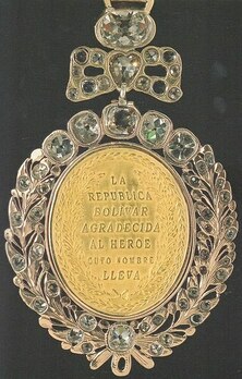 Gold Medal with Diamonds Reverse