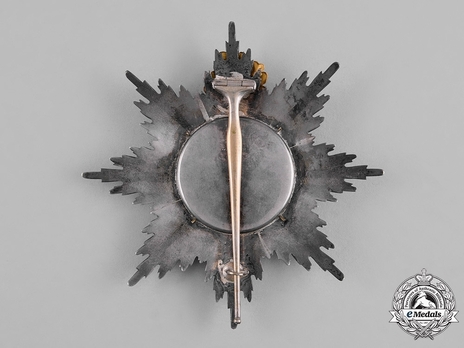 Order of the Red Eagle, Civil Division, I Class Breast Star (with oak leaves, with smooth rays) Reverse