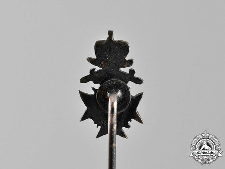 Order of Military Merit, Military Division, III Class Cross Miniature (stickpin version) Reverse