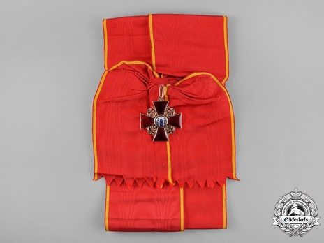 Order of St. Anne, Type II, Civil Division, I Class Badge (in gold) with Sash