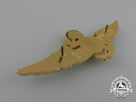 Republic of Taiwan Marine Corps Light Aviation Pilot Badge Reverse