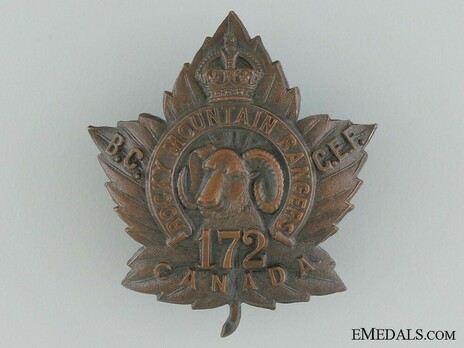 172nd Infantry Battalion Other Ranks Collar Badge Obverse