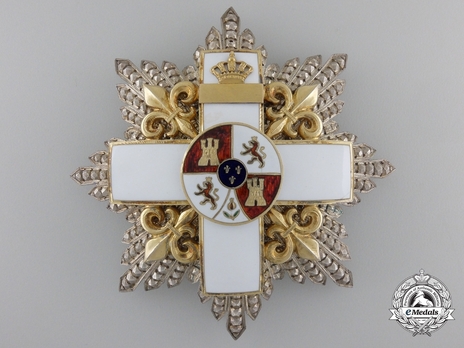 2nd Class Breast Star (white distinction) (with Fleur de Lys and Royal Crown) (Silver and Silver gilt) Obverse