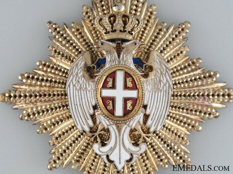 Order of the White Eagle, Type I, Civil Division, II Class Breast Star Reverse