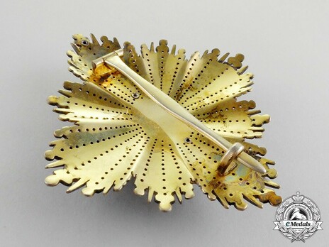 Order of the White Eagle, Type II, Civil Division, I Class Breast Star Reverse