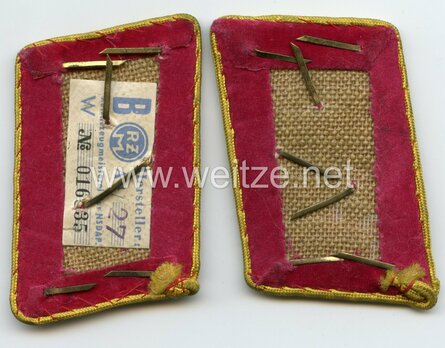 NSDAP Ober-Bereichsleiter Type IV Reich Level Collar Tabs Reverse