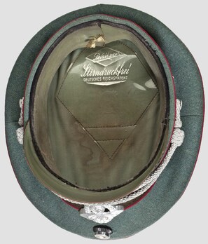 German Municipal Police Officer's Visor Cap Interior