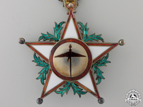 Order of Ouissan Alaouite, Type II, III Class Commander Neck Badge Revese