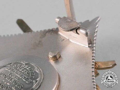 Order of the Ruling House, Grand Officer's Cross Breast Star (with swords, 1937-1938) Reverse Detail