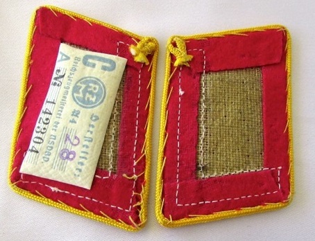 NSDAP Hilfsstellenleiter Type III Reich Level Collar Tabs Reverse