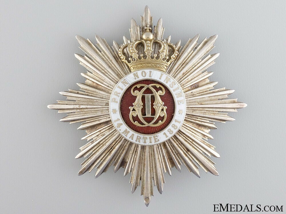 Order+of+the+romanian+crown%2c+type+ii%2c+military+division%2c+grand+officer+breast+star+1