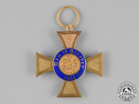 Order of the Crown, Civil Division, Type II, IV Class Cross (in bronze gilt) Obverse