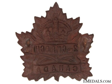 2nd Mounted Rifle Battalion Other Ranks Cap Badge Reverse